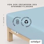 Schlafgut Spannbettlaken "CASUAL Bettlaken 100% gek&auml;mmte Bio-Baumwolle, 150 g/m&sup2;,