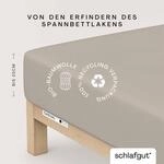 Schlafgut Spannbettlaken "CASUAL Bettlaken 100% gek&auml;mmte Bio-Baumwolle, 150 g/m&sup2;,