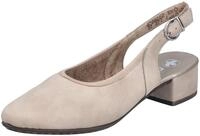 Slingpumps RIEKER, Damen, Gr. 36, beige (hellbeige), Lederimitat, Schuhe Slingpumps,