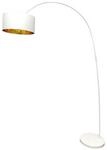 SALESFEVER Bogenlampe "Luca", gold (wei&szlig;, goldfarben), 1, &Oslash; 40cm H: 201cm,