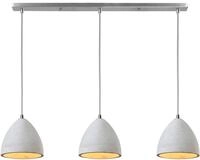 SALESFEVER H&auml;ngeleuchte "Nora", grau (betongrau, silberfarben), 3, H: 120cm,