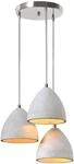 SALESFEVER H&auml;ngeleuchte "Thea", grau (betongrau, silberfarben), 3, H: 120cm,