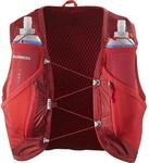 Trinkrucksack SALOMON "ACTIVE SKIN 12 SET" Gr. L, rot (rot dahlia, high risk rot),