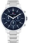 Multifunktionsuhr TOMMY HILFIGER "TYSON", silber (silberfarben, dunkelblau),