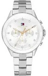 Multifunktionsuhr TOMMY HILFIGER "MELLIE", silber (silberfarben, silberfarben,