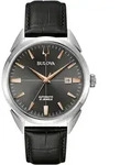 Automatikuhr BULOVA, schwarz (schwarz, schwarz), Armbanduhren, Damen, silberfarben,
