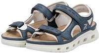 Sandale RIEKER SPORT "Outdoorsandale", Damen, Gr. 36, blau (blau, creme),