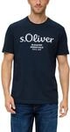 T-Shirt S.OLIVER, Herren, Gr. S, blau, Single Jersey, Obermaterial: 100%...