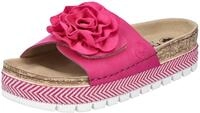 Pantolette RIEKER, Damen, Gr. 36, pink (fuchsia), Nubuklederimitat, Textil, Schuhe