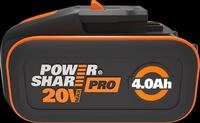Worx Akku ""WA3644 PowerShare Pro"" 20 V, 4 Ah, LED-Anzeige, f&uuml;r alle WORX Ger&auml;te