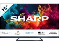 E (A bis G) SHARP LED-Fernseher "SHARP 75FQ5EG Quantum Dot Google TV 189 cm (75...
