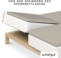 Schlafgut Spannbettlaken "Pure Split-Topper" MADE IN GREEN by OEKO-TEX