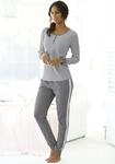 s.Oliver Pyjama Set, 2 tlg. mit seitlichen Streifen am Bein