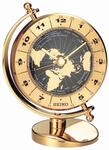 Tischuhr SEIKO "QHG106G", gold (goldfarben), Tischuhren, Quarzuhr, Wohnzimmer,