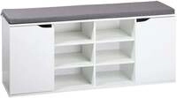 KESPER Schuhschrank "Schuhschrank mit Sitzkissen, 2 T&uuml;ren, FSC"