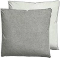 Kissenbezug BIBERNA Gr. 1, grau (hellgrau, grau), B:80cm L:80cm, Baumwolle, 100%