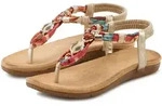 Zehentrenner LASCANA "Sommerschuh, Sandalette, offener Schuh", Damen, Gr. 39, bunt,