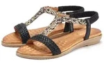 Sandale VIVANCE "Sommerschuh", Damen, Gr. 41, schwarz, Obermaterial: 100%