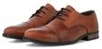 Schn&uuml;rschuh JACK & JONES "JFWRAYMOND", Herren, Gr. 42, braun (cognac), Leder, Schuhe