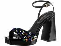 Sandalette BUFFALO "LIZA DISCO" Gr. 37, schwarz (schwarz multi) Damen Schuhe