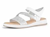 Sandalette GABOR "RHODOS" Gr. 37, bunt (silberfarben, weiß) Damen Schuhe...