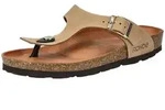 Zehentrenner ROHDE "Rohde Pantoletten Nubukleder", Damen, Gr. 39, beige (natur),