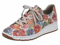 Wedgesneaker RIEKER Gr. 38, bunt (bunt geblümt) Damen Schuhe Sneaker mit floralem