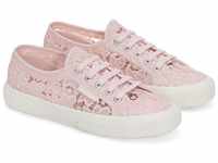 Sneaker SUPERGA "2750 MACRAME" Gr. 36, rosa Schuhe Sneaker mit transparenter Spitze