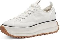 Plateausneaker TAMARIS "Milena", Damen, Gr. 38, wei&szlig;, Synthetik, Textil, Schuhe