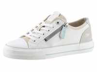 Sneaker MUSTANG SHOES Gr. 43, weiß (weiß, beige) Damen Schuhe Sneaker mit