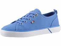 Plateausneaker TOMMY HILFIGER "VULC CANVAS SNEAKER" Gr. 41, blau Damen Schuhe Sneaker