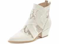 Stiefelette LASCANA Gr. 36, weiß (beige) Damen Schuhe Sommerboots Cowboy-Stiefelette
