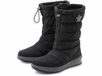 Winterstiefel LASCANA Gr. 39, schwarz Damen Schuhe Schlupfstiefeletten mit Warmfutter