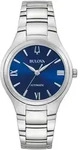 Automatikuhr BULOVA, silber (silberfarben, blau), Armbanduhren, Damen, Automatikuhr,