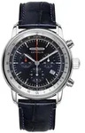 Chronograph ZEPPELIN "LZ 14 Marine", blau (dunkelblau, dunkelblau), Armbanduhren,