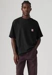 T-Shirt LEVI'S "Workwear Tee", Herren, Gr. M, schwarz (meteorite), Jersey,