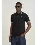 Poloshirt G-STAR "Dunda Slim Stripe Poloshirt", Herren, Gr. XS, dk schwarz,