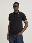 Poloshirt G-STAR "Dunda Slim Stripe Poloshirt", Herren, Gr. XS, dk schwarz,