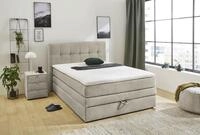 Jockenh&ouml;fer Gruppe Boxspringbett "Amy in Cord" mit Bettkasten und Kaltschaum-Topper,
