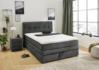 Jockenh&ouml;fer Gruppe Boxspringbett "Amy in Cord" mit Bettkasten und Kaltschaum-Topper,