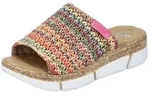 Pantolette RIEKER, Damen, Gr. 36, bunt (multi), Textil, Schuhe Pantolette,