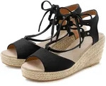 Keilsandalette LASCANA "Sommerschuh, offener Schuh, Sandale, Sandalette", Damen, Gr.
