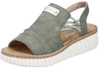 Rieker Plateausandale, Keilsandalette, Sommerschuh mit Juterahmen an der...