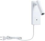 PAULMANN LED Wandleuchte "Hulda 2,5W USBC 230V 3000K Metall", wei&szlig;, 1, H: 18cm,