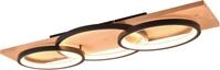 TRIO LEUCHTEN LED Deckenleuchte "BARCA, dimmbare Deckenlampe aus Holz & Metall...