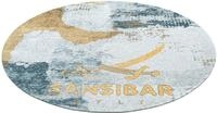 Sansibar Teppich "Keitum 012" rund 3 mm H&ouml;he Flachgewebe, modernes Design, Motiv