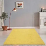 Teppich THEKO "Happy Cotton Fleckerl, handgewebt" Gr. 5, gelb, B:120cm H:5mm L:180cm,