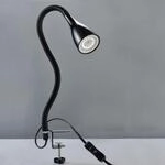 B.K.LICHT LED Klemmleuchte "Sirius", schwarz, 1, H: 60cm, Leuchten, 3-stufig,