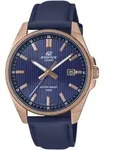 Quarzuhr CASIO EDIFICE, blau (dunkelblau, bronze), Armbanduhren, Herren,...