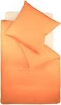 Bettw&auml;sche FLEURESSE "Colours in 135x200, 155x220 oder 200x200 cm", orange